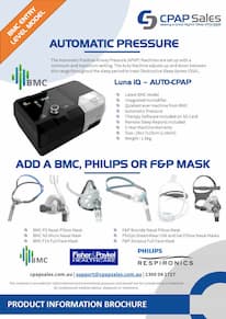 BMC Luna iQ Auto CPAP Machine Brochure