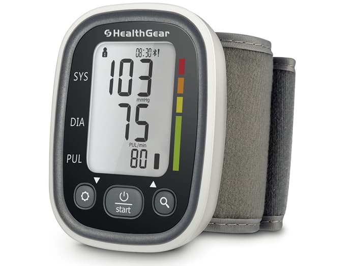 HealthGear Blood Pressure Monitor Wrist Type with Bluetooth