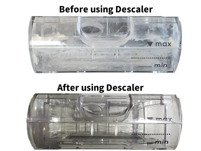 Before and After Descaler 
