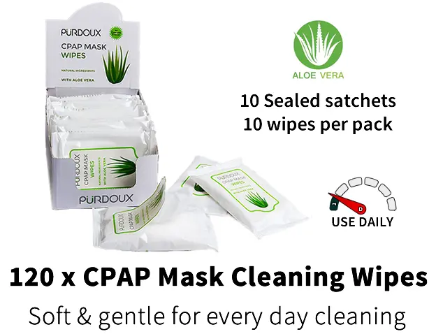 120 x CPAP Mask Cleaning Wipes