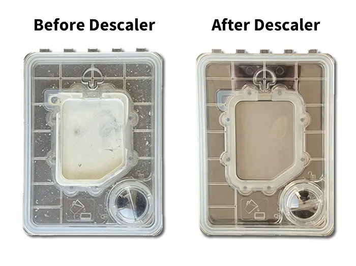Before and After Descaler 