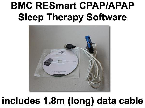 RESmart Sleep Therapy Software including short (180cm) Data Cable